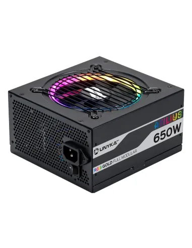 UNYKAch ATX Atilus RGB Black 650W unidad de fuente de alimentación 20+4 pin ATX Negro