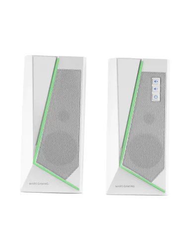 Mars Gaming ALTAVOCES 2.0 BLUETOOTH 5.0 MS7 WHITE 20W RMS ILUMINACION RGB DINAMICO PROCESADOR DSP