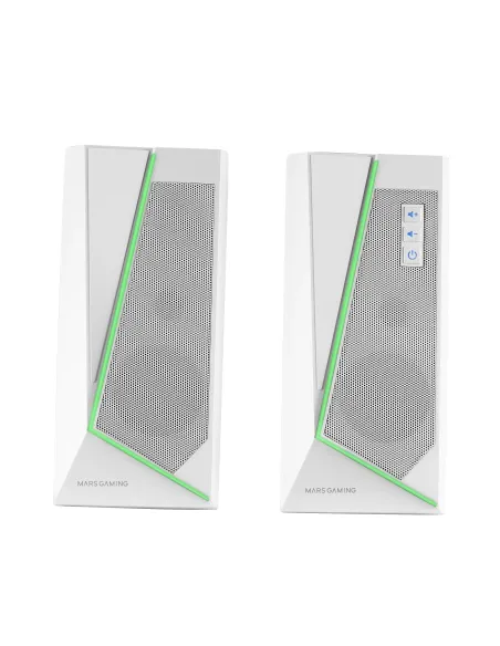 Mars Gaming ALTAVOCES 2.0 BLUETOOTH 5.0 MS7 WHITE 20W RMS ILUMINACION RGB DINAMICO PROCESADOR DSP