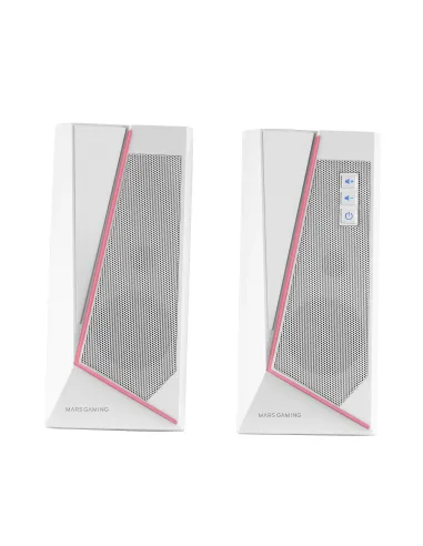 Mars Gaming ALTAVOCES 2.0 BLUETOOTH 5.0 MS7 WHITE 20W RMS ILUMINACION RGB DINAMICO PROCESADOR DSP
