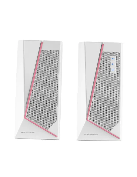 Mars Gaming ALTAVOCES 2.0 BLUETOOTH 5.0 MS7 WHITE 20W RMS ILUMINACION RGB DINAMICO PROCESADOR DSP