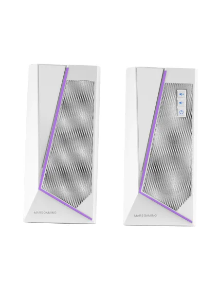Mars Gaming ALTAVOCES 2.0 BLUETOOTH 5.0 MS7 WHITE 20W RMS ILUMINACION RGB DINAMICO PROCESADOR DSP