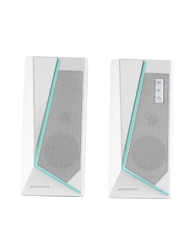 Mars Gaming ALTAVOCES 2.0 BLUETOOTH 5.0 MS7 WHITE 20W RMS ILUMINACION RGB DINAMICO PROCESADOR DSP
