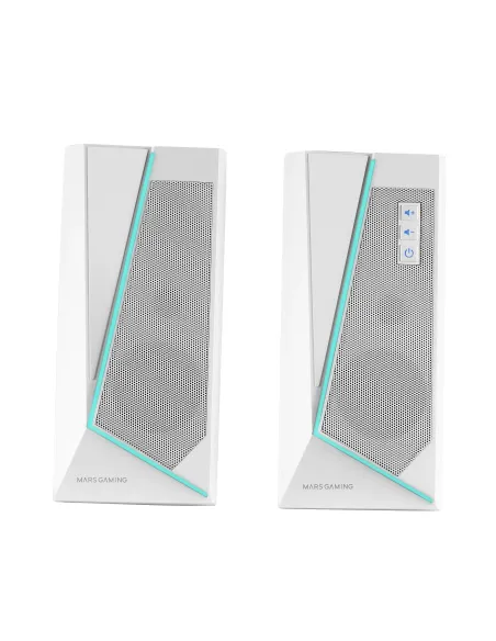 Mars Gaming ALTAVOCES 2.0 BLUETOOTH 5.0 MS7 WHITE 20W RMS ILUMINACION RGB DINAMICO PROCESADOR DSP
