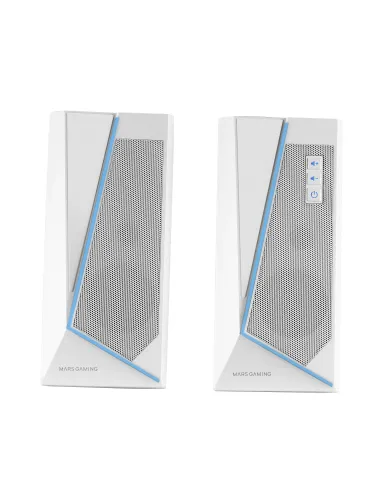 Mars Gaming ALTAVOCES 2.0 BLUETOOTH 5.0 MS7 WHITE 20W RMS ILUMINACION RGB DINAMICO PROCESADOR DSP