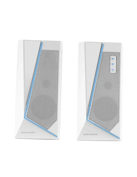 Mars Gaming ALTAVOCES 2.0 BLUETOOTH 5.0 MS7 WHITE 20W RMS ILUMINACION RGB DINAMICO PROCESADOR DSP