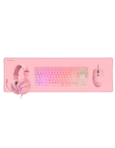 Mars Gaming MCP-RGB3, Pack Gaming Teclado Fixed RGB + Ratón Gaming RGB Flow 3200 DPI + Auriculares Over-Ear RGB + Alfombrilla 2