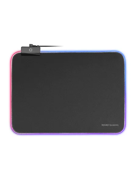 Mars Gaming MMPRGBL, Alfombrilla Gaming, RGB Chroma 12 Modos, Nanotextil, Negro