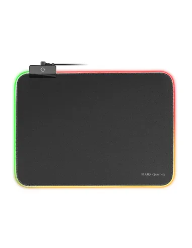 Mars Gaming MMPRGBL, Alfombrilla Gaming, RGB Chroma 12 Modos, Nanotextil, Negro