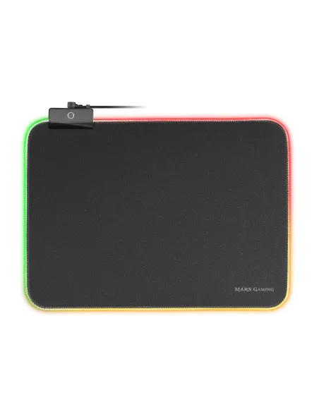 Mars Gaming MMPRGBL, Alfombrilla Gaming, RGB Chroma 12 Modos, Nanotextil, Negro