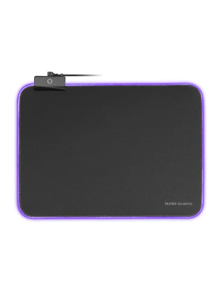 Mars Gaming MMPRGBL, Alfombrilla Gaming, RGB Chroma 12 Modos, Nanotextil, Negro