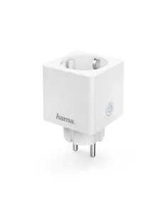 Hama | Enchufe Inteligente WLAN (3680 W, IP20, Compatible con Alexa y con Google Home, Medidor de consumo, Sin puerta de