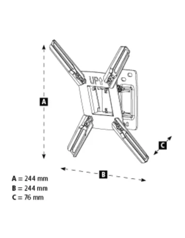 Hama 69118111 soporte para TV 121,9 cm (48") Negro