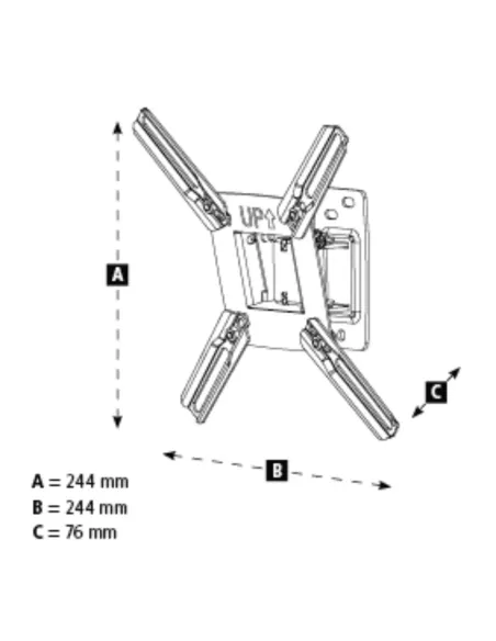 Hama 69118111 soporte para TV 121,9 cm (48") Negro