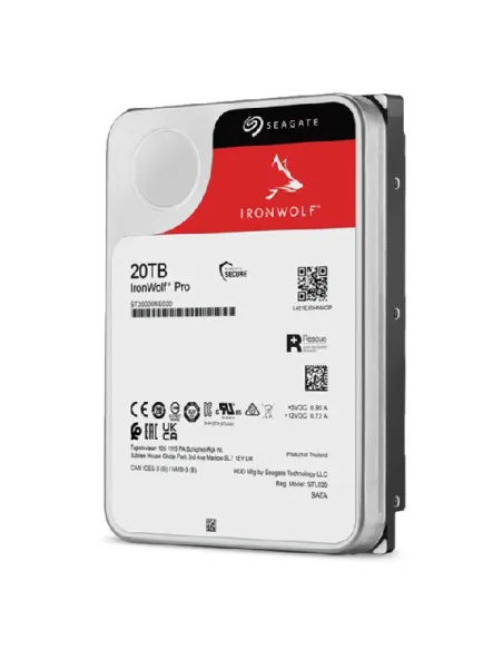 Seagate IronWolf Pro ST20000NT001 disco duro interno 20 TB 7200 RPM 256 MB 3.5"