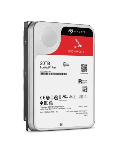 Seagate IronWolf Pro ST20000NT001 disco duro interno 20 TB 7200 RPM 256 MB 3.5"