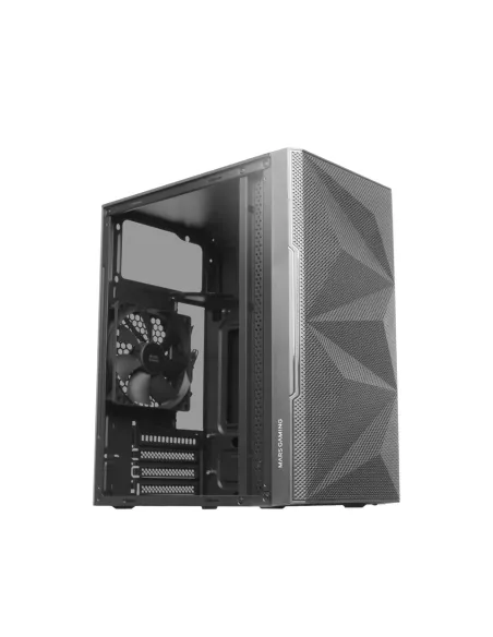 Mars Gaming MC-1500, Caja Compacta MicroATX, Ventana Lateral Cristal Templado, Diseño Frontal Total-Mesh Geométrico, 1x