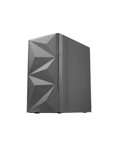 Mars Gaming MC-1500, Caja Compacta MicroATX, Ventana Lateral Cristal Templado, Diseño Frontal Total-Mesh Geométrico, 1x