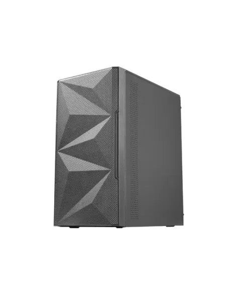 Mars Gaming MC-1500, Caja Compacta MicroATX, Ventana Lateral Cristal Templado, Diseño Frontal Total-Mesh Geométrico, 1x