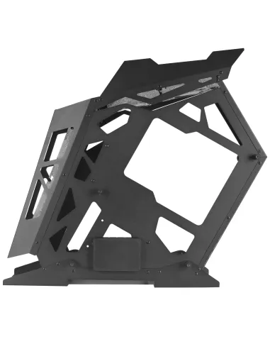 Mars Gaming MC61, Caja PC Gaming Compacta Micro-ATX, 4 Ventiladores 12cm, ARGB Chroma, Doble Ventana Cristal Templado, Negro