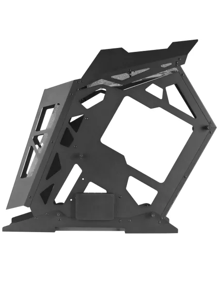 Mars Gaming MC61, Caja PC Gaming Compacta Micro-ATX, 4 Ventiladores 12cm, ARGB Chroma, Doble Ventana Cristal Templado, Negro