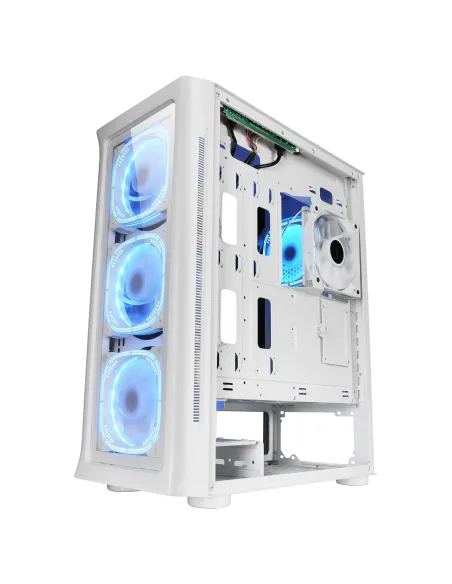 Mars Gaming MC-NEO, Torre Gaming XXL E-ATX, Ventana Lateral y Frontal Cristal Templado, 4X Ventiladores ARGB 120mm + Ventilador