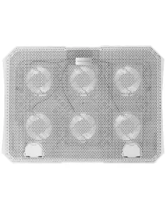 Mars Gaming MNBC23, Base Refrigeradora y Stand 16”, 6 Ventiladores Controlables con LED Azul, Stand 6 Posiciones, Soporte