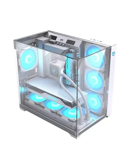 Hiditec SKY Torre Transparente, Blanco Hiditec SKY Torre Transparente, Blanco