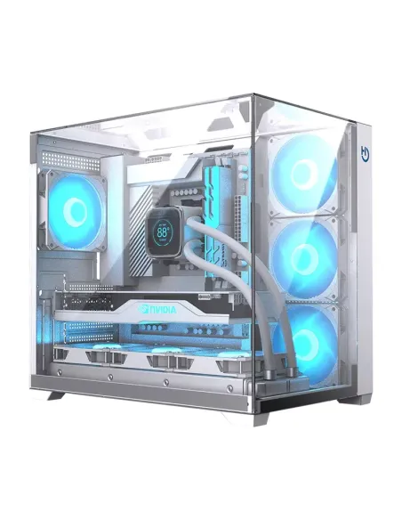 Hiditec SKY Torre Transparente, Blanco Hiditec SKY Torre Transparente, Blanco