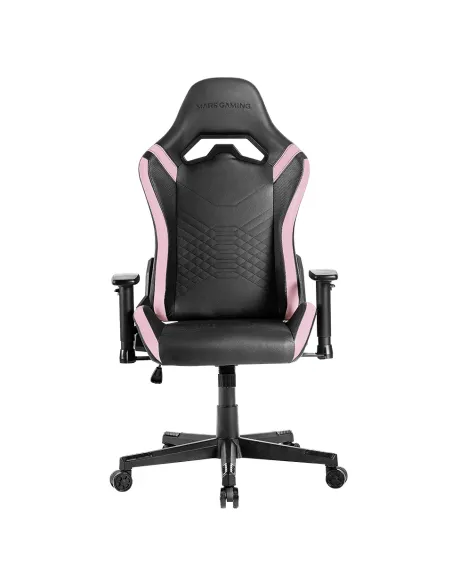 Mars Gaming MGC-PRO, Silla Gaming Profesional, Acabado Cuero PU, Reposabrazos 2D y Respaldo Reclinable 135°, Cojines Lumbar y