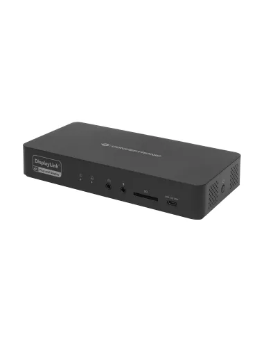 Conceptronic DONN31B base para portátil y replicador de puertos Alámbrico USB 3.2 Gen 2 (3.1 Gen 2) Type-C Negro