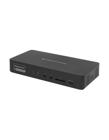 Conceptronic DONN31B base para portátil y replicador de puertos Alámbrico USB 3.2 Gen 2 (3.1 Gen 2) Type-C Negro