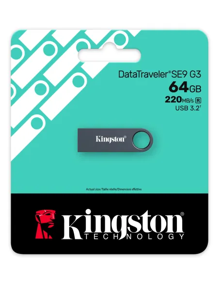 Kingston Technology DataTraveler 64 GB SE9 G3 - Níquel oscuro