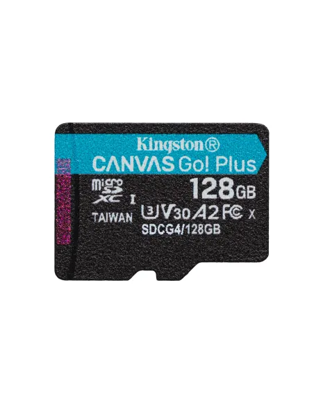 Kingston Technology Tarjeta microSDXC Canvas Go Plus Gen4 de 128 GB, 200 MB s, A2 U3 V30 y adaptador Kingston Technology Tarjeta microSDXC Canvas Go Plus Gen4 de 128 GB, 200 MB s, A2 U3 V30 y adaptador