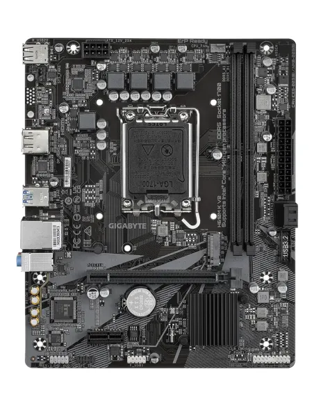 GIGABYTE H610M K V2 Placa base - Procesadores Intel Core 14ª generación, hasta 5600 MHz DDR5, 1xPCIe 3.0 M.2, LAN 1GbE, USB 3.2
