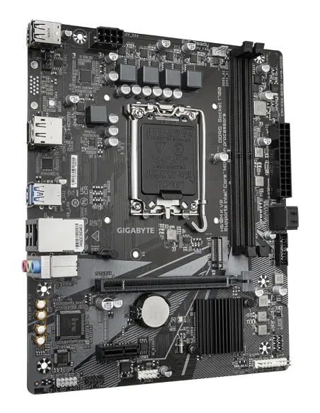 GIGABYTE H610M K V2 Placa base - Procesadores Intel Core 14ª generación, hasta 5600 MHz DDR5, 1xPCIe 3.0 M.2, LAN 1GbE, USB 3.2