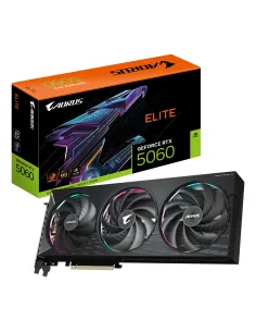 GIGABYTE AORUS GeForce RTX 5060 ELITE 8G Tarjeta Gráfica - 8GB GDDR7, 128bit, PCI-E 5.0, 2722 MHz Frecuencia del núcleo, 3 x