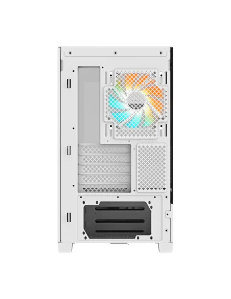 GIGABYTE C201 PANORAMIC ICE Caja para PC – Torre media, m-ATX, compatible con radiador de 360 mm, 3 ventiladores preinstalados,