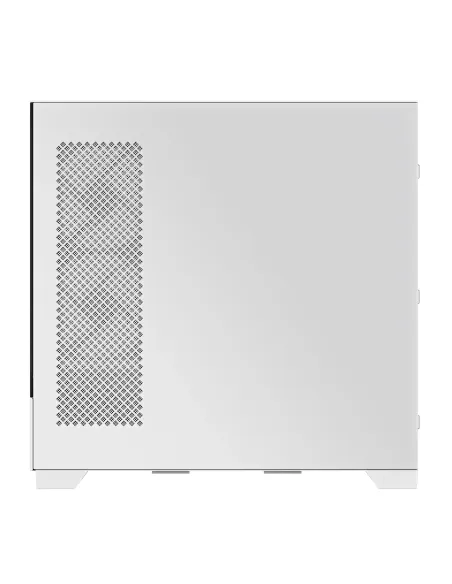 GIGABYTE C201 PANORAMIC ICE Caja para PC – Torre media, m-ATX, compatible con radiador de 360 mm, 3 ventiladores preinstalados,