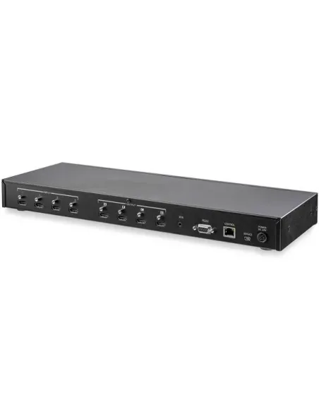 StarTech.com Switch Multiplicador de Vídeo HDMI Matriz de 4x4 con Audio y Control por Ethernet - Vídeo de 4K a 60Hz - Divisor
