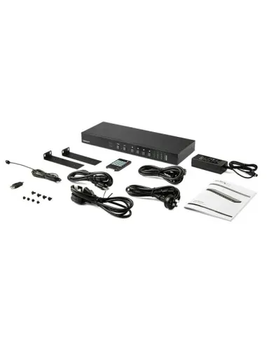 StarTech.com Switch Multiplicador de Vídeo HDMI Matriz de 4x4 con Audio y Control por Ethernet - Vídeo de 4K a 60Hz - Divisor