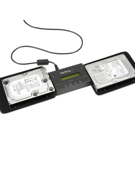 StarTech.com Clonador y Borrador Autónomo 1 1 para Discos Duros SSDs SATA - con Pantalla LCD - TAA - Independiente del Sistema