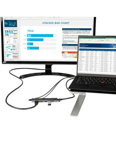 StarTech.com Adaptador Multipuertos USB C - Docking Station USB Tipo C a HDMI 2.0 4K 60Hz - Entrega de Alimentación 100W