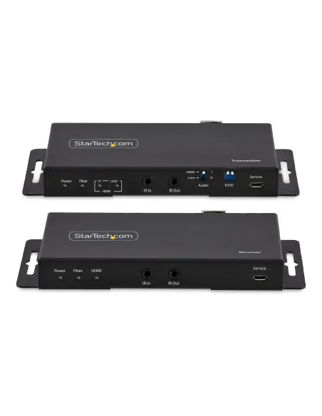 StarTech.com Juego Extensor de HDMI 4K por Fibra - 4K a 60Hz hasta 1km (Monomodo) o 330m (Multimodo) - Fibra Óptica LC - HDR -