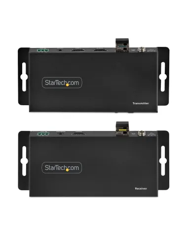 StarTech.com Juego Extensor de HDMI 4K por Fibra - 4K a 60Hz hasta 1km (Monomodo) o 330m (Multimodo) - Fibra Óptica LC - HDR -