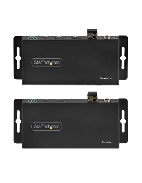 StarTech.com Juego Extensor de HDMI 4K por Fibra - 4K a 60Hz hasta 1km (Monomodo) o 330m (Multimodo) - Fibra Óptica LC - HDR -