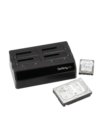 StarTech.com Base de Acoplamiento USB 3.0 de 4 Bahías SATA - Docking Station USB de Discos Duros o SSD SATA III de 2,5 3,5" -