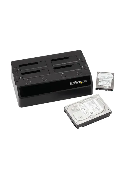 StarTech.com Base de Acoplamiento USB 3.0 de 4 Bahías SATA - Docking Station USB de Discos Duros o SSD SATA III de 2,5 3,5" -