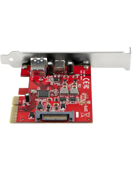 StarTech.com Tarjeta PCI Express USB-C USB-A de 2 Puertos - USB 3.2 Gen 2 (10Gbps) Tipo C - Hub Interno USB para Windows Mac y