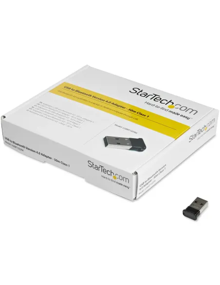 StarTech.com Micro Adaptador USB 2.0 Externo Bluetooth 4.0 EDR para Ordenador de Sobremesa o Portátil
